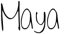 preview image of the Maya font