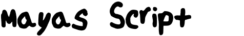 preview image of the Mayas Script font