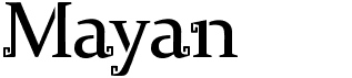 preview image of the Mayan font