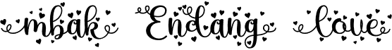 preview image of the Mbak Endang Love font