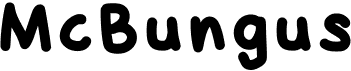 preview image of the McBungus font