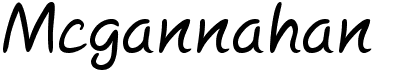 preview image of the Mcgannahan font
