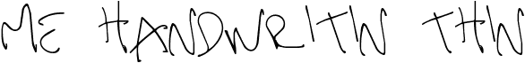 preview image of the Me Handwritin Thin font