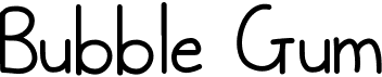 preview image of the ME Bubble Gum font