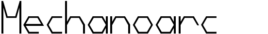 preview image of the Mechanoarc font