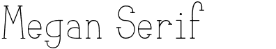 preview image of the Megan Serif font
