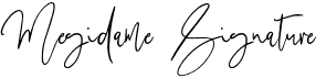 preview image of the Megidame Signature font