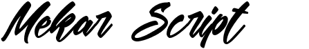 preview image of the Mekar Script font