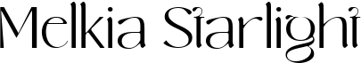 preview image of the Melkia Starlight font