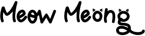 preview image of the Meow Meong font