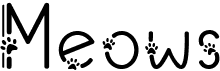 preview image of the Meows font