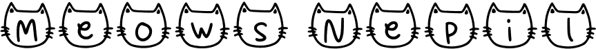 preview image of the Meows Nepil font