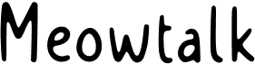 preview image of the Meowtalk font