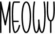 preview image of the Meowy font