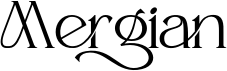 preview image of the Mergian font
