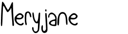 preview image of the Meryjane font
