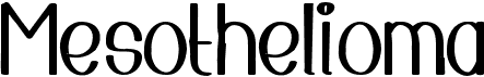 preview image of the Mesothelioma font