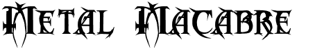 preview image of the Metal  Macabre font