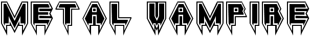 preview image of the Metal Vampire font