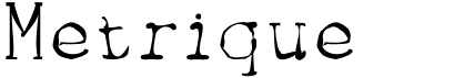 preview image of the Metrique font