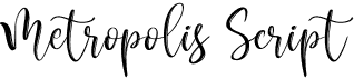 preview image of the Metropolis Script font