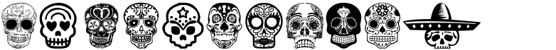 preview image of the Mexican Skull font