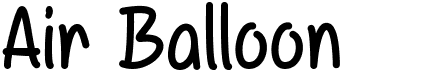 preview image of the Mf Air Balloon font
