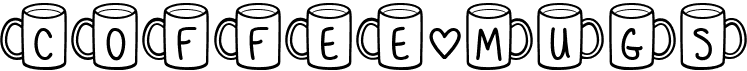 preview image of the MF Coffee Mugs font