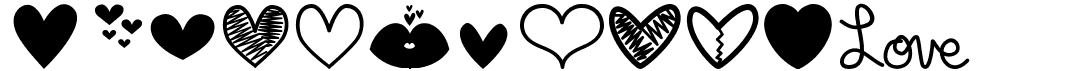 preview image of the MF Love Dings font
