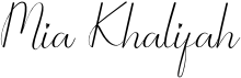 preview image of the Mia Khalifah font