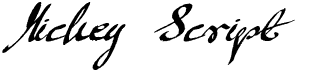 preview image of the Mickey Script font