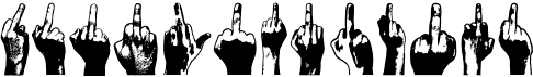 preview image of the Middle Finger font