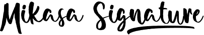 preview image of the Mikasa Signature font
