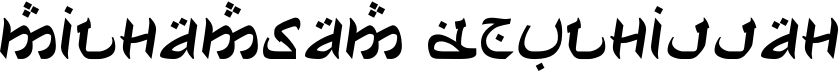 preview image of the Milhamsam Dzulhijjah font