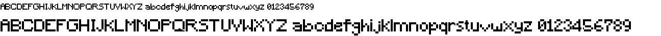 preview image of the Minecraft font