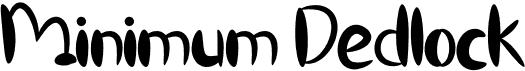 preview image of the Minimum Dedlock font