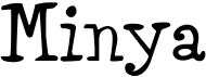 preview image of the Minya font