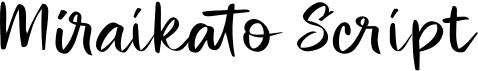 preview image of the Miraikato Script font