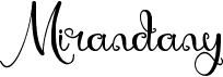 preview image of the Mirandany font