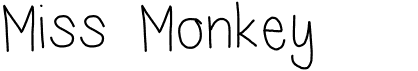 preview image of the Miss Monkey font