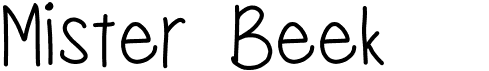 preview image of the Mister Beek font