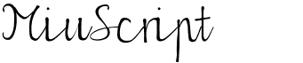 preview image of the MiuScript font