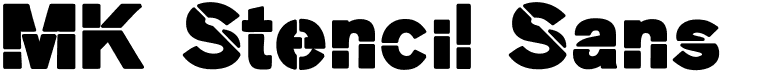 preview image of the MK Stencil Sans Black font