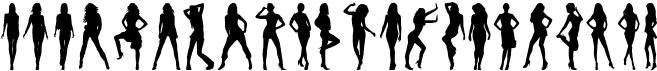 preview image of the Model Woman Silhouettes font