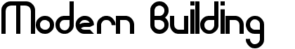preview image of the Modern Building font