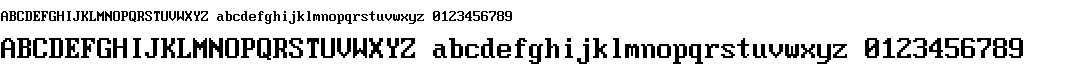 preview image of the Modern DOS font