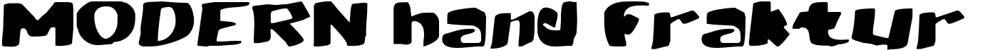 preview image of the Modern Hand Fraktur font