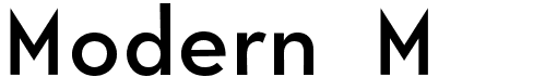 preview image of the Modern M font