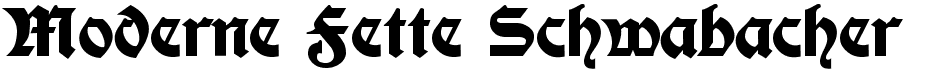 preview image of the Moderne Fette Schwabacher font