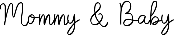 preview image of the Mommy and Baby Script font